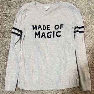 Old Navy Light Gray Sweatshirt with Navy Text